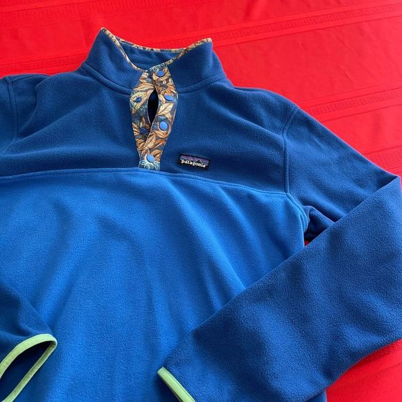 Patagonia Mens Micro D Snap T Pullover Shirt Bayou Blue Size Medium - Picture 9 of 11